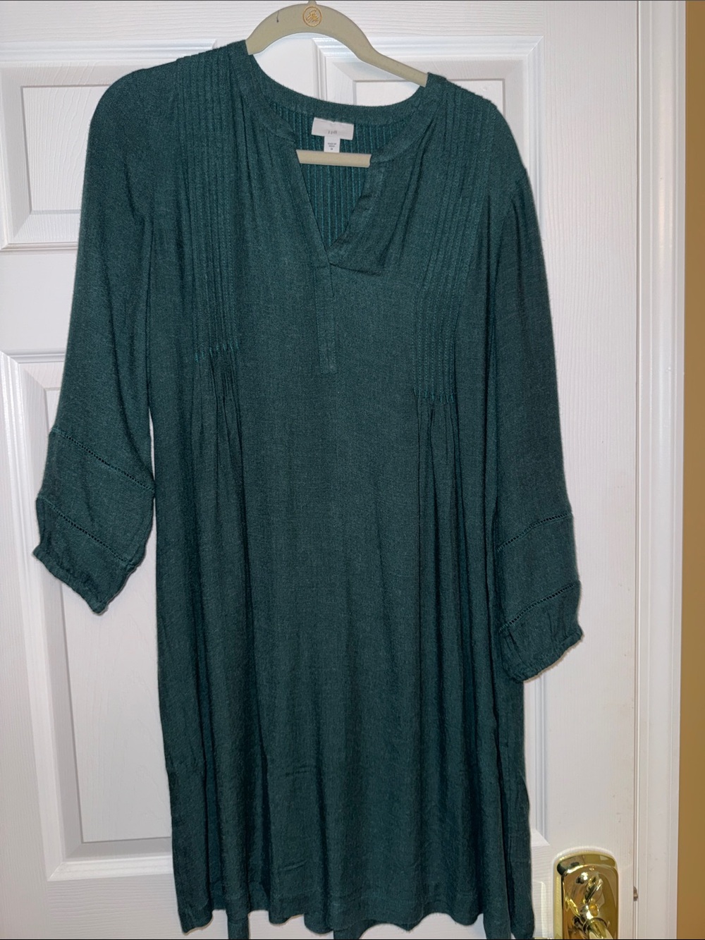 J. Jill Deep Teal Ribbed Dress - Picture 6 of 11